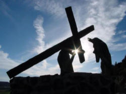Image of I think it must have been tempting for Jesus to just lie down on the dirt road and die right there.  Completely sapped of strength and in agonizing pain, I wonder if He thought, 