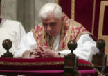 Image of Pope Benedict XVI, a priest of Jesus Christ, in prayer