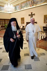 Image of Patriarch Bartholomew and Pope Francis