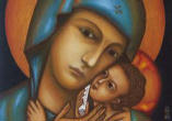 Image of Mary and the child Jesus from the Passion of the Christ