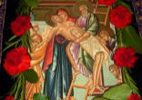 Image of Holy Saturday Byzantine Icon. This is a day which presents to those who approach it in contemplation, an opportunity to probe the mystery of life and death. It is a day to enter into the deeper mysteries of the faith with the millions and millions of those who have gone before us.