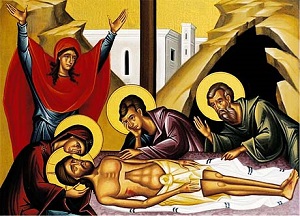 Holy Saturday Byzantine Icon. This is a day which presents to those who approach it in contemplation, an opportunity to probe the mystery of life and death. It is a day to enter into the deeper mysteries of the faith with the millions and millions of those who have gone before us.
