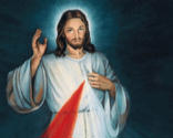 Image of The appearance of the Risen Lord Jesus to Sr. Faustina Kowalska, revealing His Divine Mercy