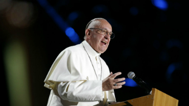 Pope Francis spoke about human rights and the need for stable relationships.