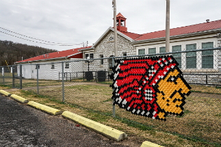 An American Indian motif is on display at Kenwood Public School in Salina, Oklahoma. The school educates many American Indian students, but despite contributions from the Cherokee Nation, rumors persist that it might close due to budget cuts.

Jessica Henry, GPJ Tribal Nations
