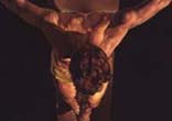 Image of Christ proves his love by giving his life.