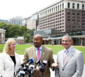 Image of Mayor Nutter of Philadelphia has assured the public that his office can manage the logistics and security for the visit of Pope Francis in September. 